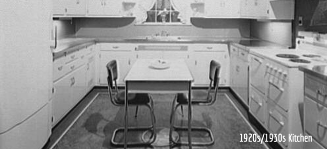 1920s/1930s kitchen, thanks to white wall buick.